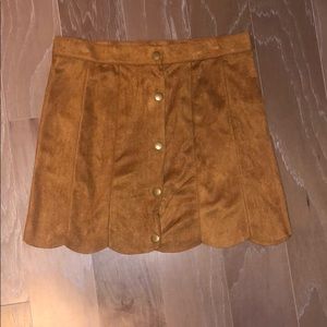 Faux Suede Skirt